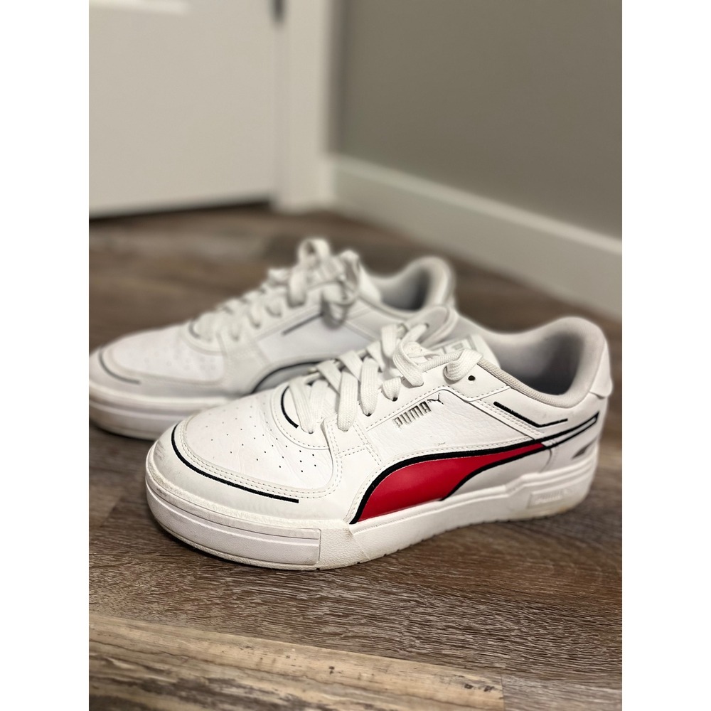 Puma CA Pro Classic White Red Mens Lifestyle Sneakers Shoes Size 10.5
